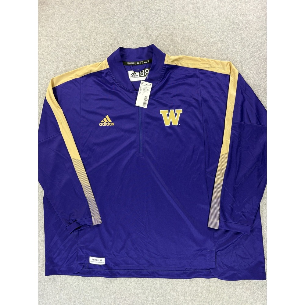 NWT Washington Huskies Adidas Screened Logo Athletic Jacket (Women's 3XL) Purple